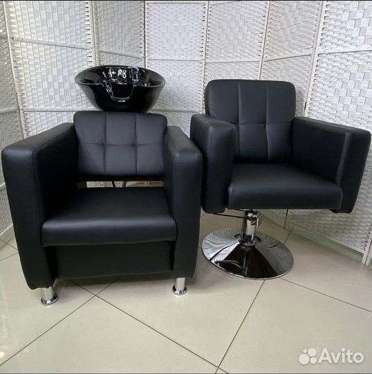 Парикмахерское кресло и мойка