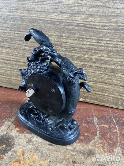 Каслинское литье часы лиса и ворона 1970 год