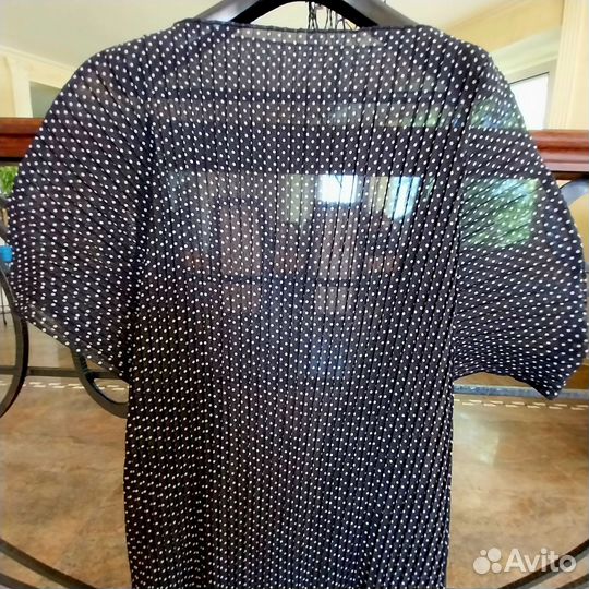 Потрясающее платье плиссе в горох р. 52-54