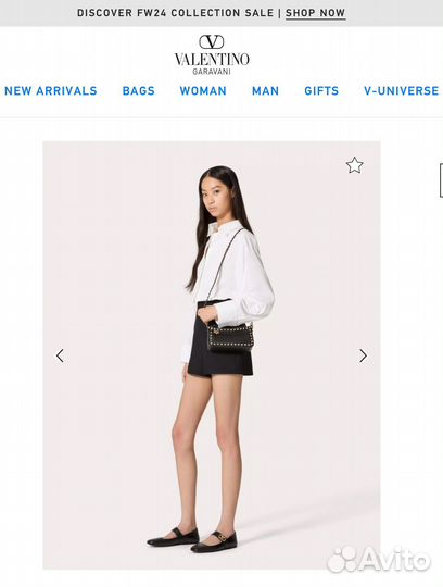 Valentino Small Rockstud Grainy женская сумка