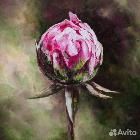 Картина маслом пионы