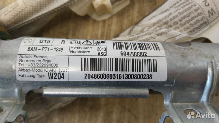 Подушка безопасности боковая (шторка) правая Mercedes-Benz C204 / W204 / S204
