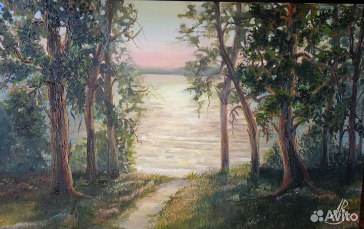 Картина маслом на холсте пейзаж - Интерьер