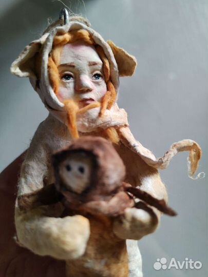 Ватная ёлочная игрушка