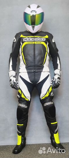 Мотокомбинезон 54 размер, раздельный, кожа