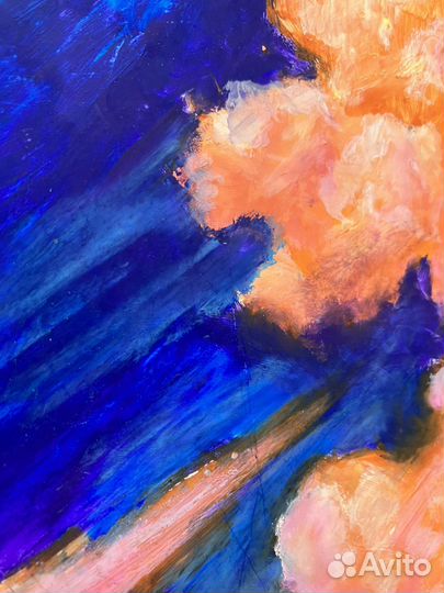 Пейзаж гелевой пастелью