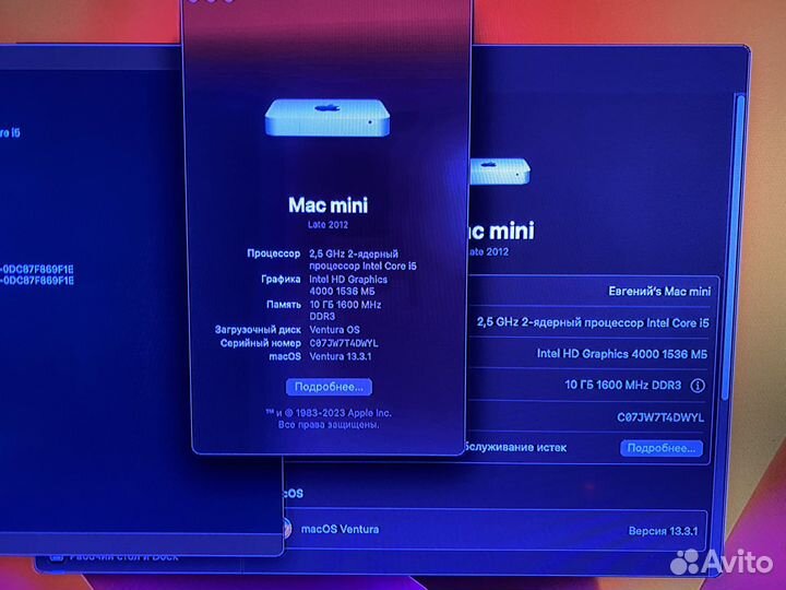Apple mac mini a1347+magic mouse