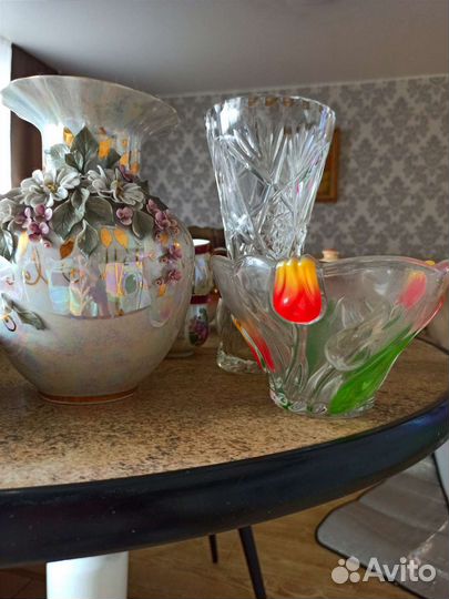 Ваза конфетница стекло