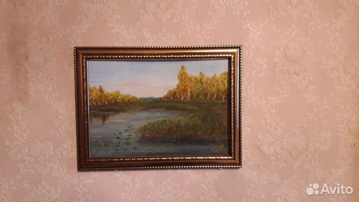 Картина маслом Осень Сентябрь