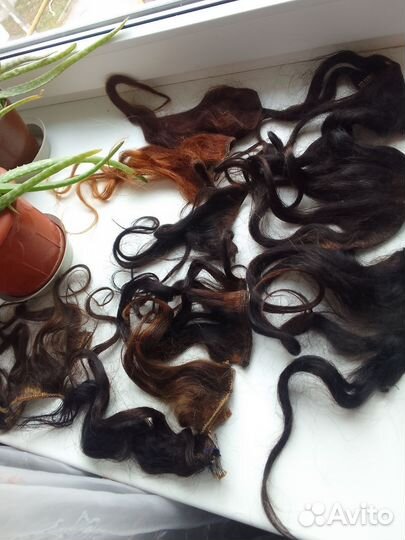 Волосы натуральные на трессе