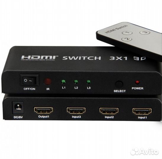 Коммутатор hdmi 3x1 3D