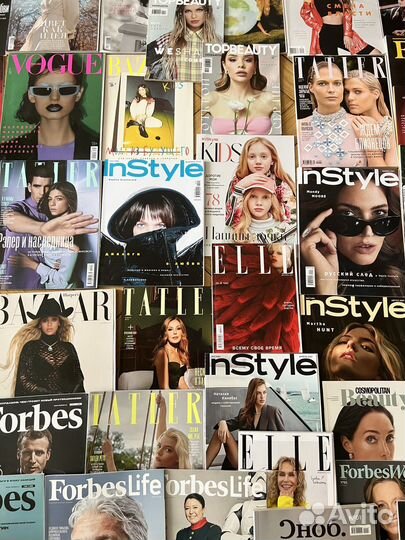 Журналы Vogue/InStyle/Bazaar/Tatler/Elle/Forbes