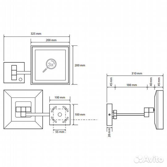 Косметическое зеркало Bemeta Cosmetic mirrors 116
