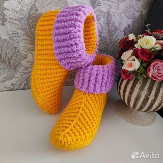 Полусапожки носки следки вязаные