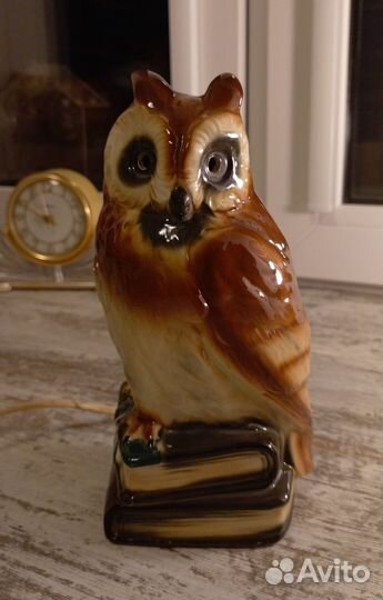 Светильник Сова гдр. Клеймо корона