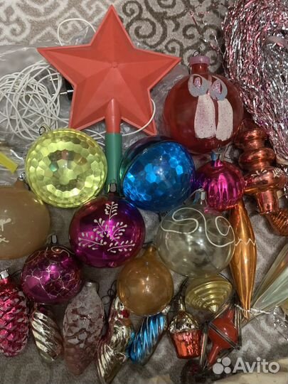 Елочные игрушки, шары, лотом