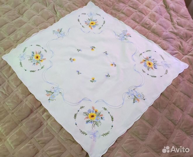 Скатерти вышивка 80*80,винтаж,хлопок,ссср