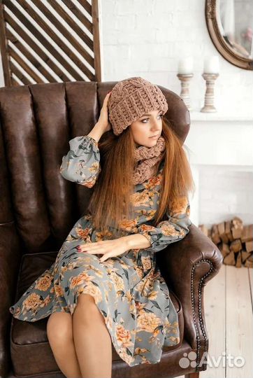 Шапка женская вязаная