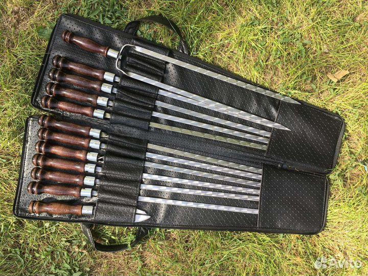 Шампура в кожанном чехле