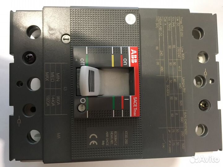 Автоматический выключатель abb sace tmax XT3 S 250