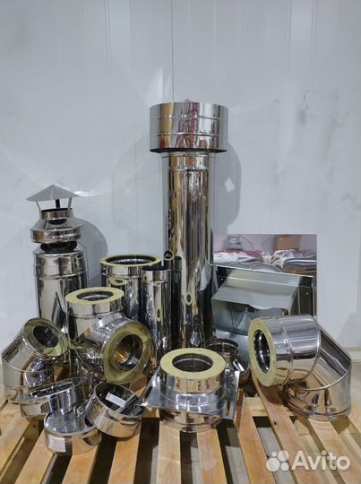 Сэндвич-труба Для Дымохода 130х220, L-1м