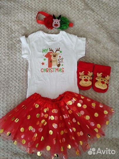 Новогодний костюм для девочки 9 мес
