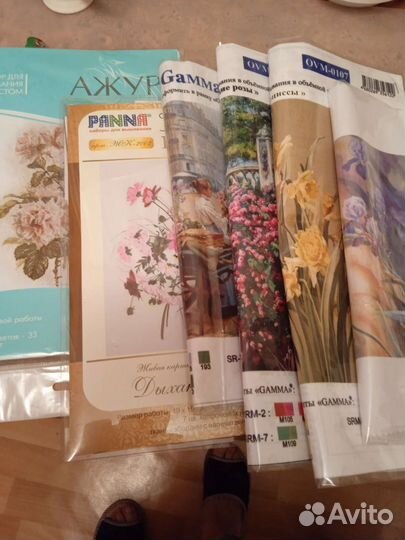 Наборы вышивки леньами и крестиком