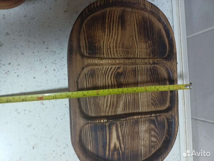 Поднос деревянный с вазочкой