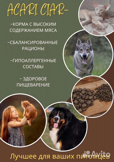 Корм для собак Акари Киар и Де люкс Дог