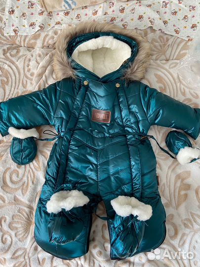 Зимний комбинезон для мальчика 74 80