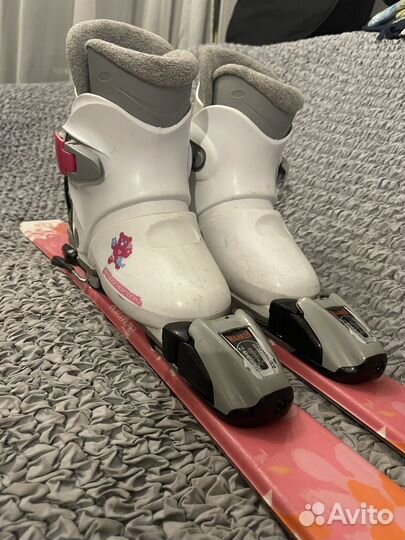 Горные лыжи atomic и ботинки детские