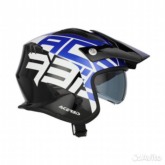 Acerbis Jet Aria 2206 Graphic Мотошлем Black Blue Синий