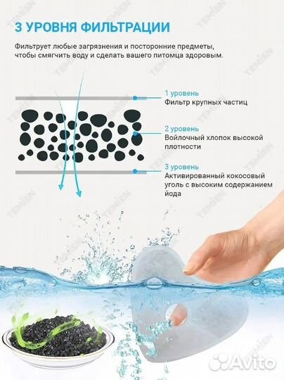 Поилка фонтан для животных