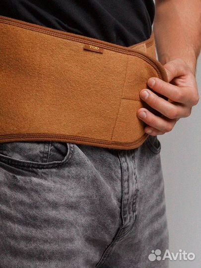 Пояс из верблюжьей шерсти на липучке