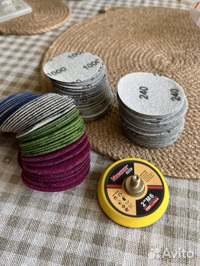 Набор шлифовальных кругов / дисков на липучке