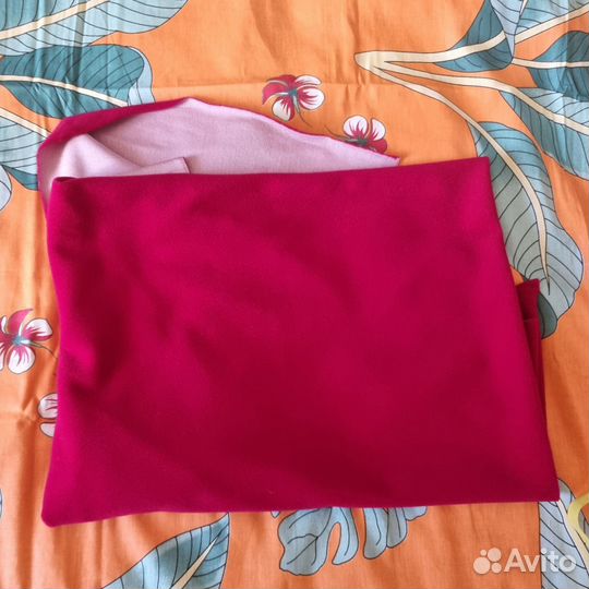 Отрез ткани бархат СССР 1,2 м, малиновый