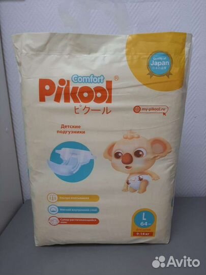 Подгузники Pikool Comfort размер L 64шт