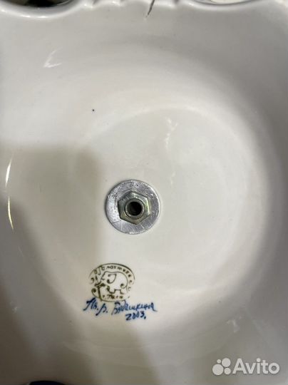 Ваза для фруктов гжель