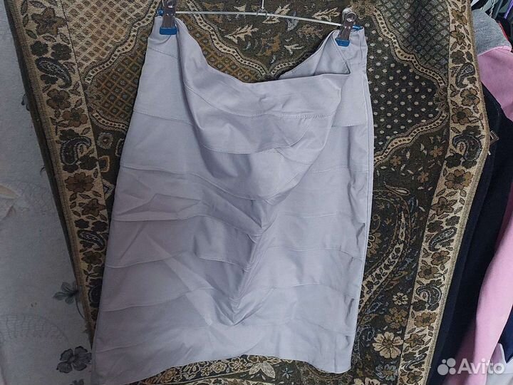 Юбка карандаш 56р серая