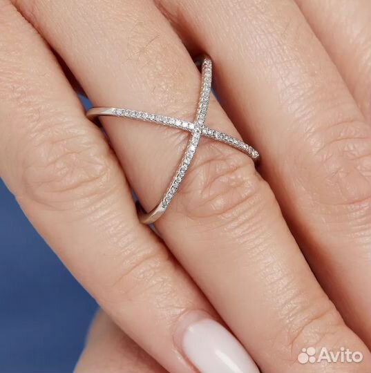 Новое Изысканное Кольцо Цирконы 17 17,5