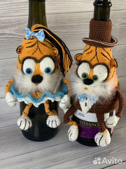 Чехол на бутылку Тигруля, на шампанское или вино