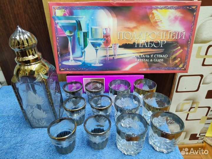 Наборы новые чайный, стаканы, для сыпуч.продуков