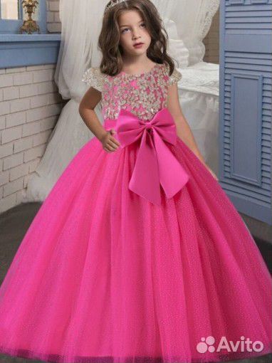 Нарядное платье для девочки длинное на выпускной