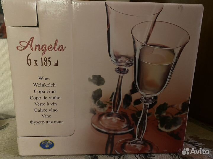 Хрустальные бокалы Чехия Богемия