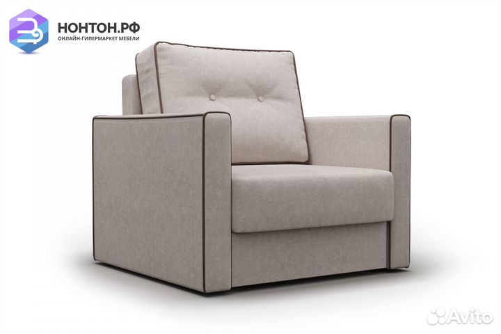 Кресло еврокнижка Леон бежевое