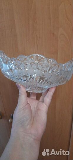 Хрусталь. Ваза (блюдо) большая. Салатник