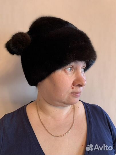 Шапка из норки женская