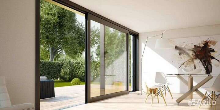 Окна алюминиевые новые
