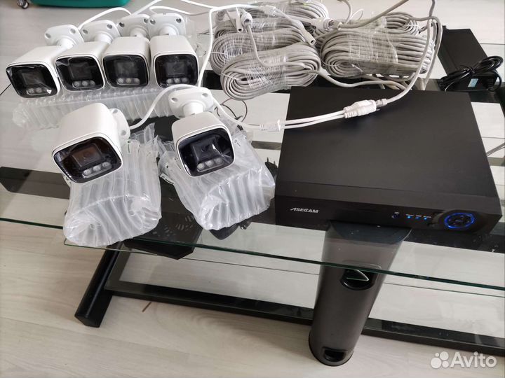 IP POE видеонаблюдения 8 камер