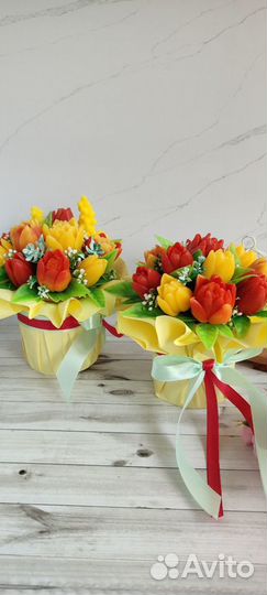 Букеты цветов из мыла